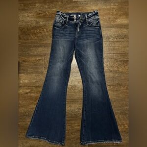 Dark Blue Flare Jeans Kancan